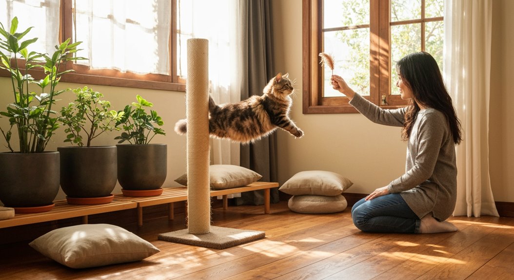 katzenfreundlich zuhause vertikal sauber anregend