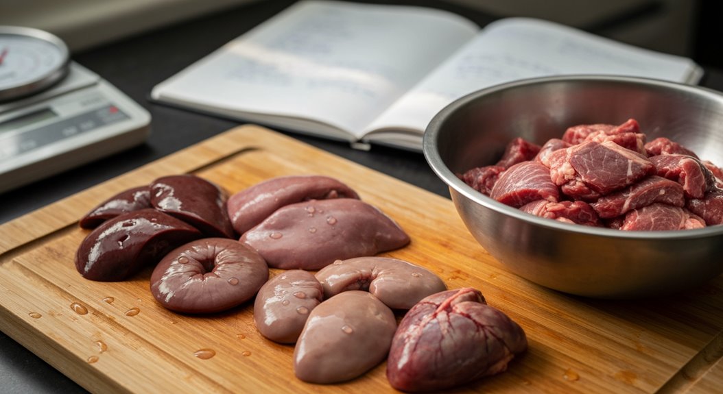 verwende regelmäßig verschiedene Innereien